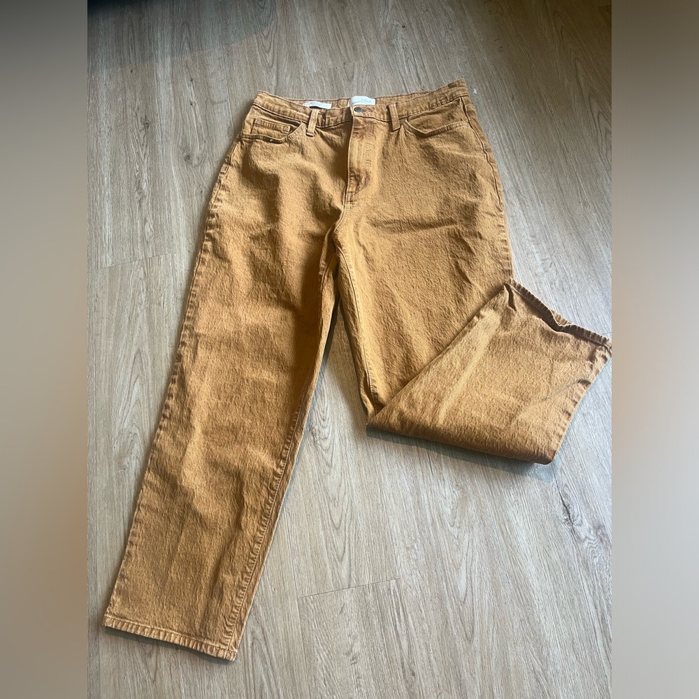 100% Cotton High-Rise Straight Jeans